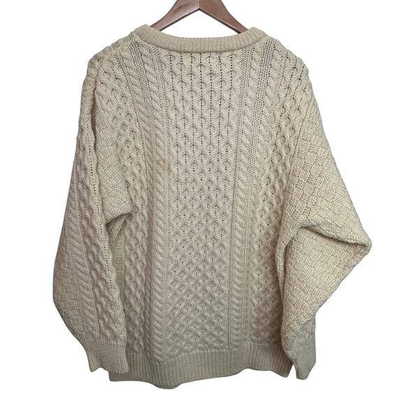 Vintage Celtic Country Made in Ireland 100% Wool Mens XL Irish Knit Sweater - Picture 6 of 8